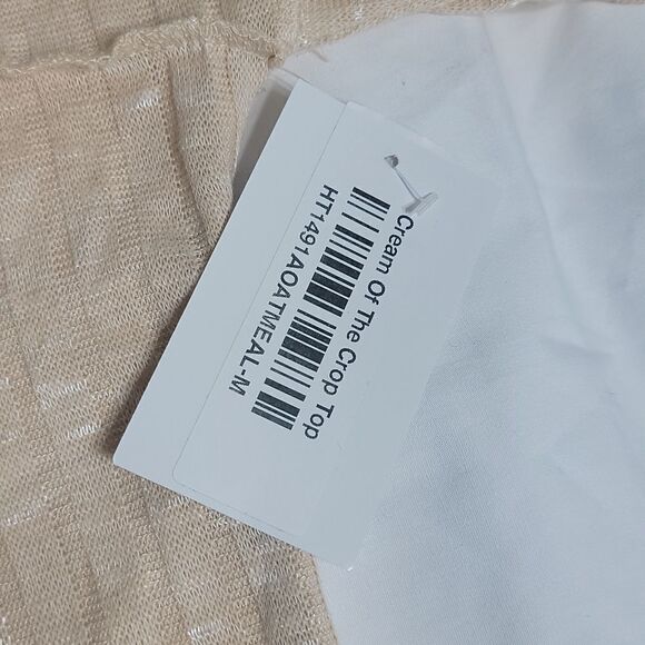 WOMENS Brand New Haptics by Holly Harper- Cream of the Crop Top Med in Oatemal - Picture 6 of 9